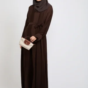 four piece soft sheen open abaya set